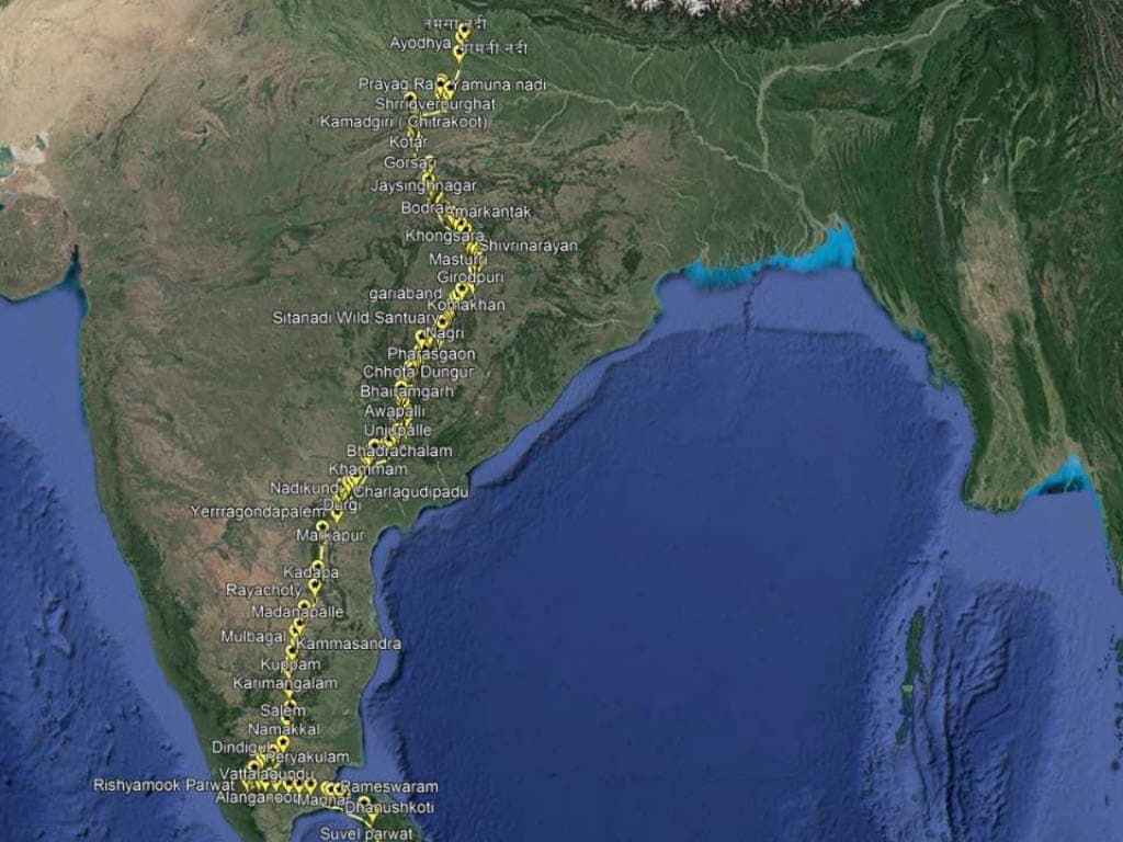 Ram Van Gaman Path Map